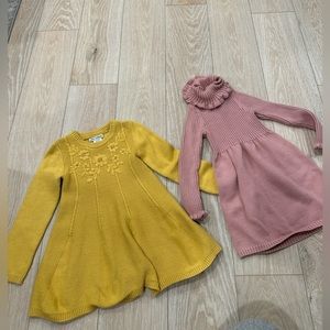 Charming Yellow and Pink Kids Dresses